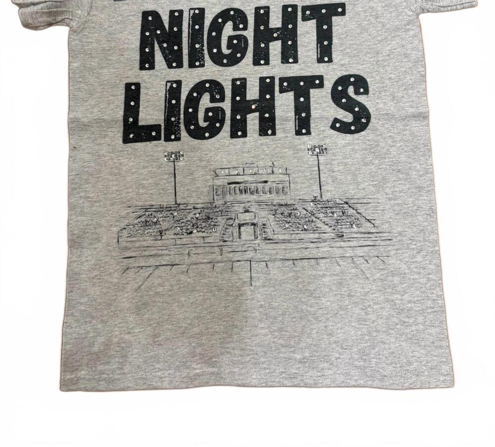 NEW ONE & ONLY women's friday night lights short sleeve tee in grey